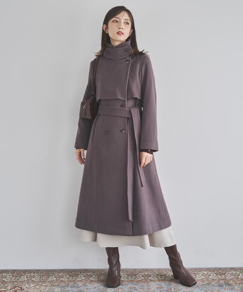 SWINGLE（スウィングル） ステンカラーコート コート ウールスタンド