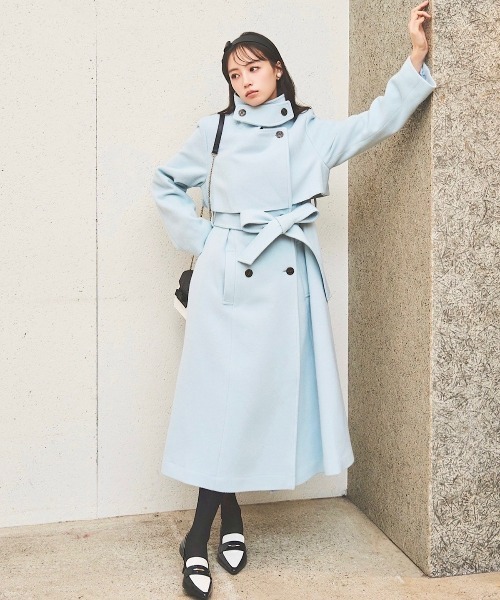 SWINGLE（スウィングル） ステンカラーコート コート ウールスタンド