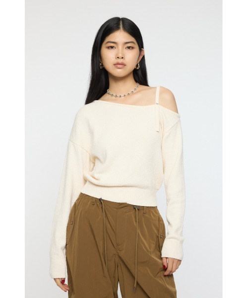 MOUSSY（マウジー） ニット セーター BUTTON STRAP O/S トップス