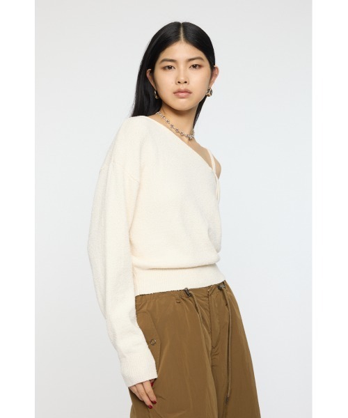 MOUSSY（マウジー） ニット セーター BUTTON STRAP O/S トップス