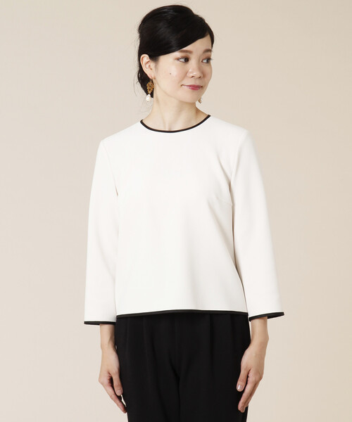 「TIARA」 7分袖カットソー FREE アイボリー レディース_画像3