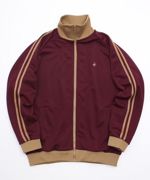 「BEVERLY HILLS POLO CLUB」 ジャージブルゾン LL ベージュ メンズ_画像4
