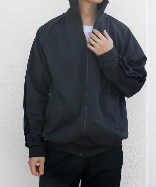 「BEVERLY HILLS POLO CLUB」 ジャージブルゾン LL ベージュ メンズ_画像6