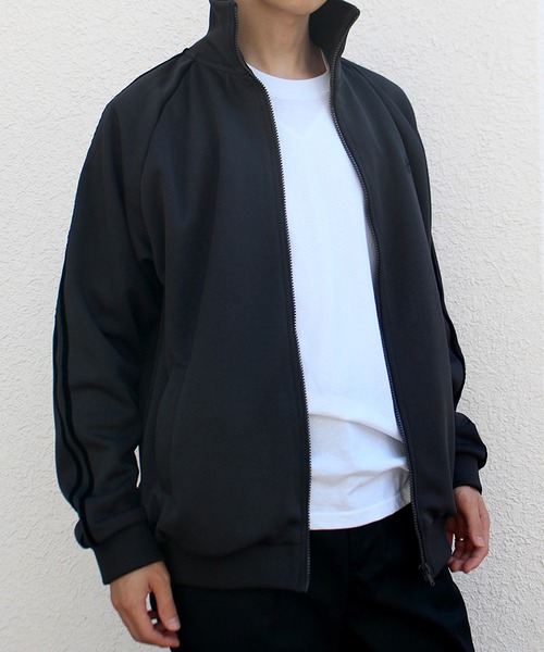 「BEVERLY HILLS POLO CLUB」 ジャージブルゾン LL ベージュ メンズ_画像8