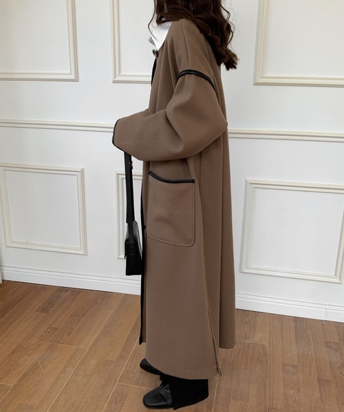 「ABITOKYO」 ノーカラーコート FREE ベージュ レディース_画像8