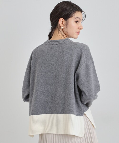 THE SHOP TK ニット セーター インしないで着られる カラーブロック