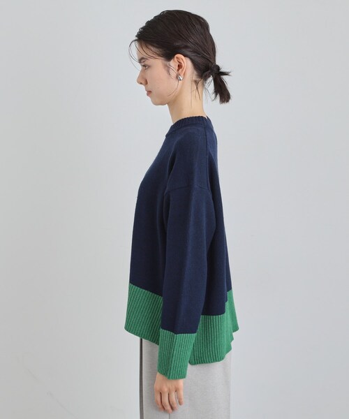 THE SHOP TK ニット セーター インしないで着られる カラーブロック