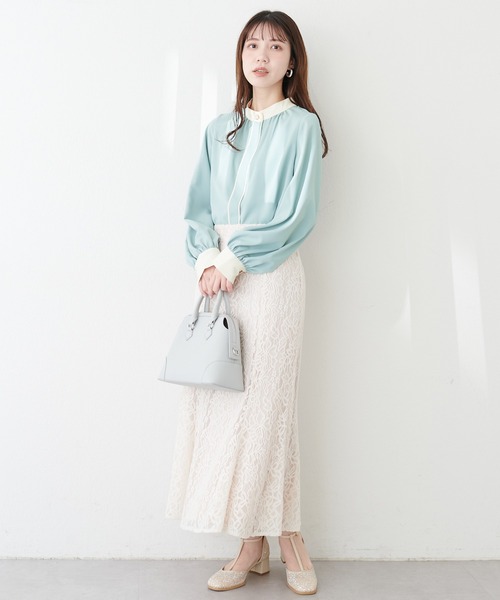 「natural couture」 長袖ブラウス FREE アイボリー レディース_画像2