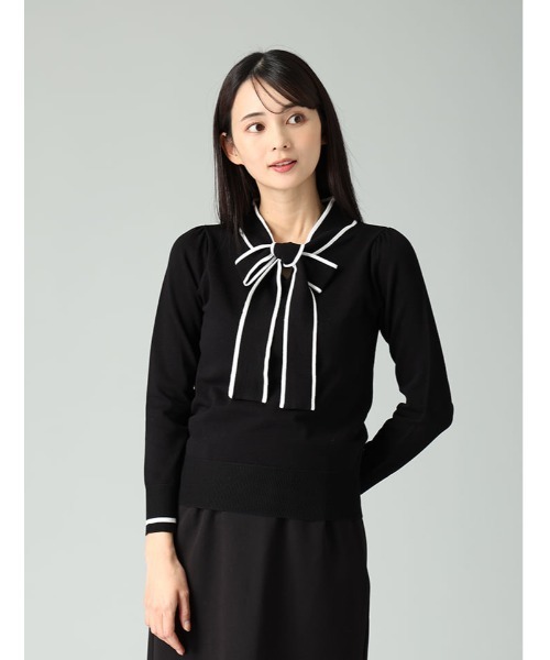 fifth（フィフス） ニット セーター 配色ボウタイニットトップス