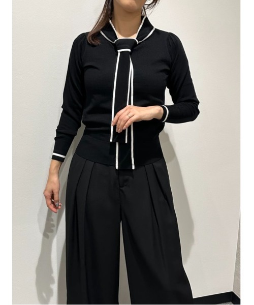 fifth（フィフス） ニット セーター 配色ボウタイニットトップス