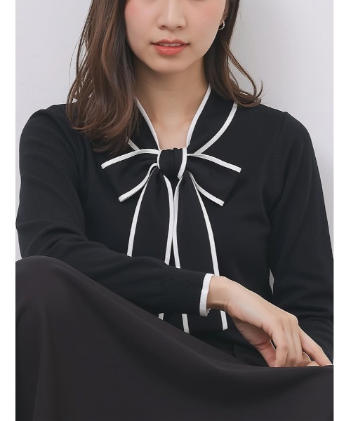 fifth（フィフス） ニット セーター 配色ボウタイニットトップス