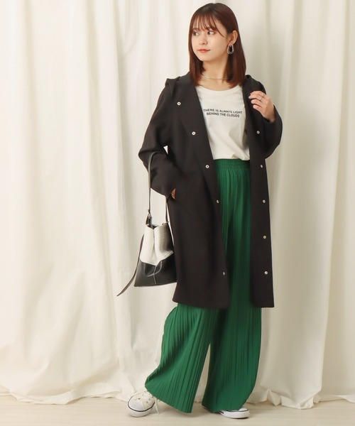 「libelle more」 コート M 杢グレー レディース_画像3