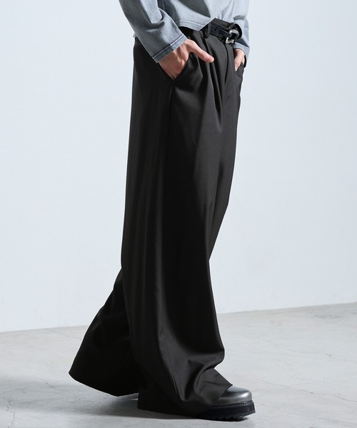 SERACE ワイドパンツ スラックス 「SERACE」One tuck drape wide
