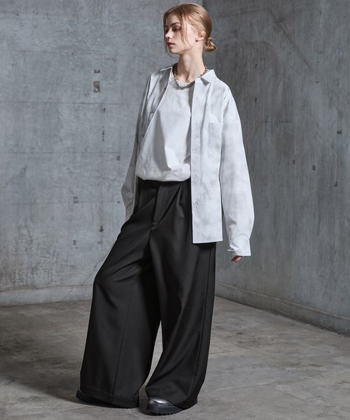 SERACE ワイドパンツ スラックス メンズ レディース : ZOZOTOWN Yahoo