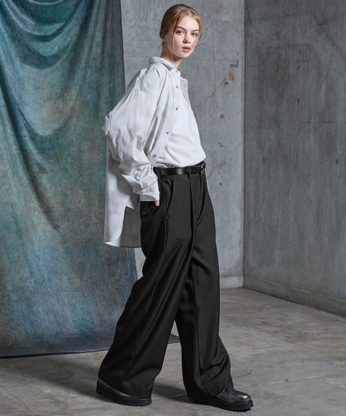 SERACE ワイドパンツ スラックス メンズ レディース : ZOZOTOWN Yahoo