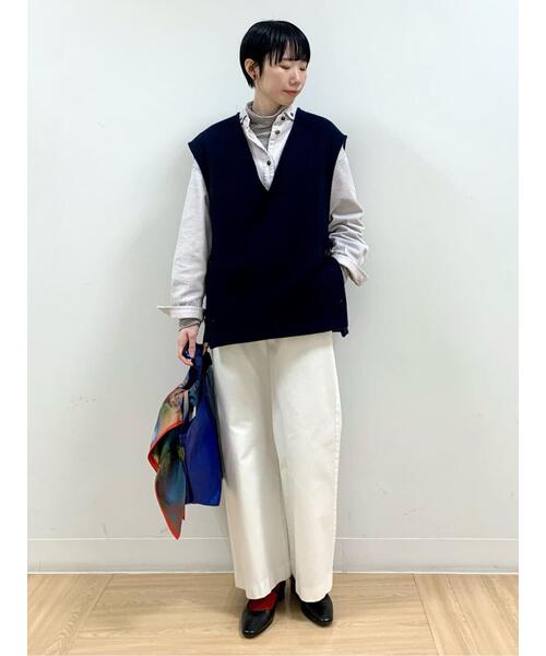 「human woman」 チノパンツ MEDIUM ネイビー レディース_画像7