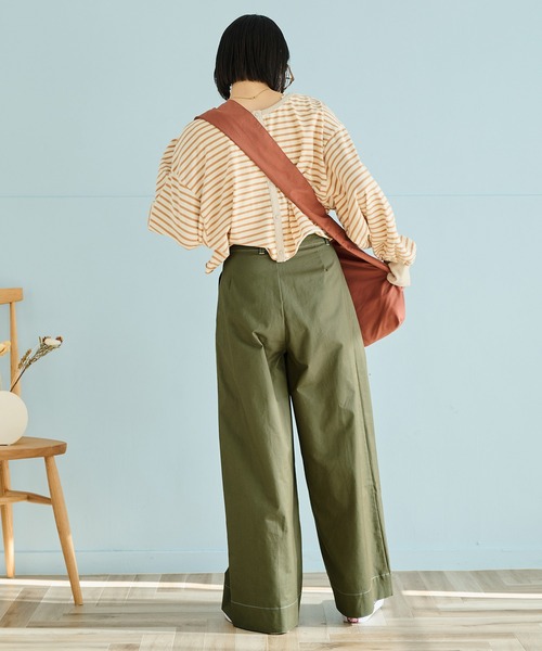 「Crisp」 パンツ FREE カーキ レディース_画像9