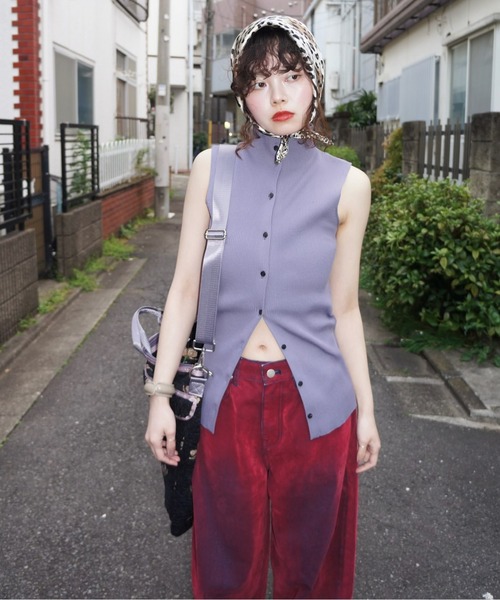 「musubore」 デニムパンツ 1 ブラウン レディース_画像8