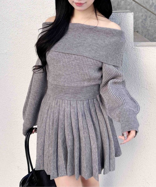 INGNI（イング） ワンピース オフショルニットワンピース : ZOZOTOWN