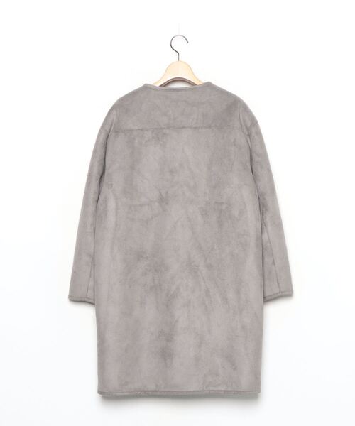 「URBAN RESEARCH Sonny Label」 ノーカラーコート FREE グレー レディース_画像2