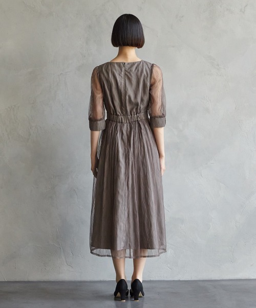 「AIMER」 半袖ワンピース LARGE サックスブルー レディース_画像8