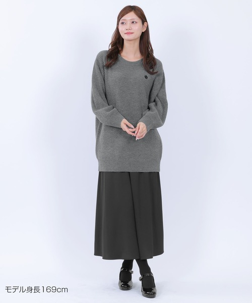 グレー ニットセーター AND MARY MARY QUANT（マリークヮント） ニット セーター マリークワント 畦編み