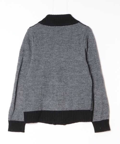 「BARNEYS NEWYORK」 ニットカーディガン - ブラック メンズ_画像2