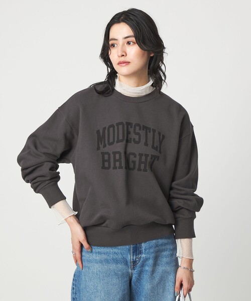 プリントロゴスウェット 初回版グレー VOGUE』カレッジロゴスウェット グレー×フォレストグリーン – VOGUE