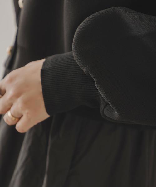 「rectangle」 ニットカーディガン FREE ブラック レディース_画像7