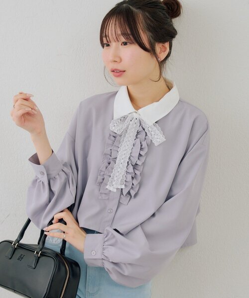 ANOTHER BRANCH OLIVE des OLIVE ブラウス シャツ フリルブラウス