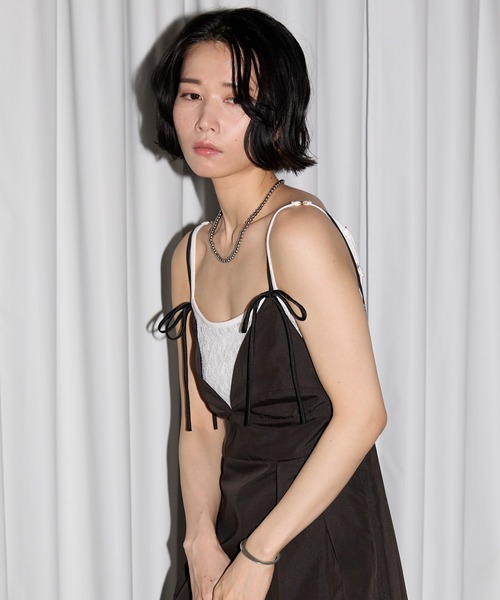 「leimn」 サロペットスカート FREE ブラック レディース_画像5