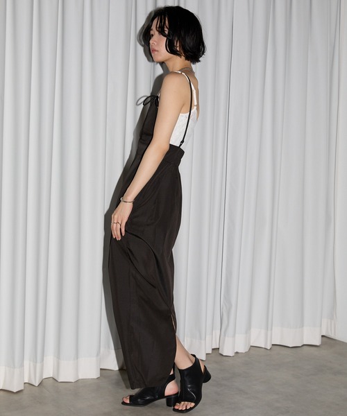 「leimn」 サロペットスカート FREE ブラック レディース_画像7