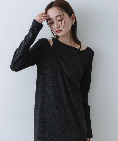 SENSE OF PLACE by URBAN RESEARCH ワンピース レイヤードデザインリブ