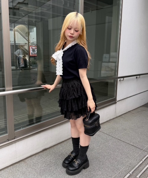 ANOTHER BRANCH OLIVE des OLIVE スカート ティアードミニスカート
