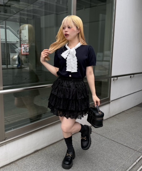 ANOTHER BRANCH OLIVE des OLIVE スカート ティアードミニスカート
