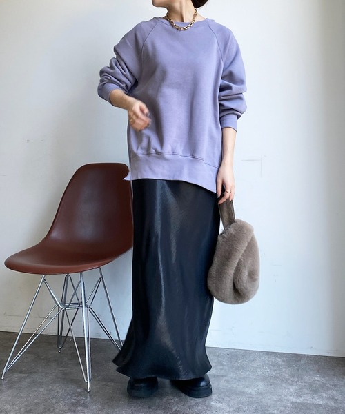 「DouDou」 ロングスカート FREE シルバー レディースの画像