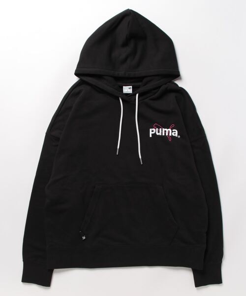 「PUMA」 プルオーバーパーカー SMALL ライトグレー レディース_画像8