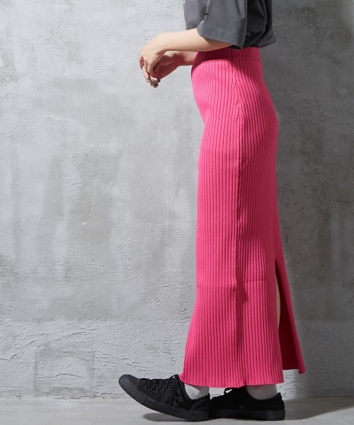 「GEVS.」 「SMILELAND」ニットスカート 4L ブルー レディース_画像4