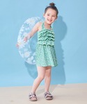 水着 ティアードフリル UVカット ワンピース...の詳細画像4