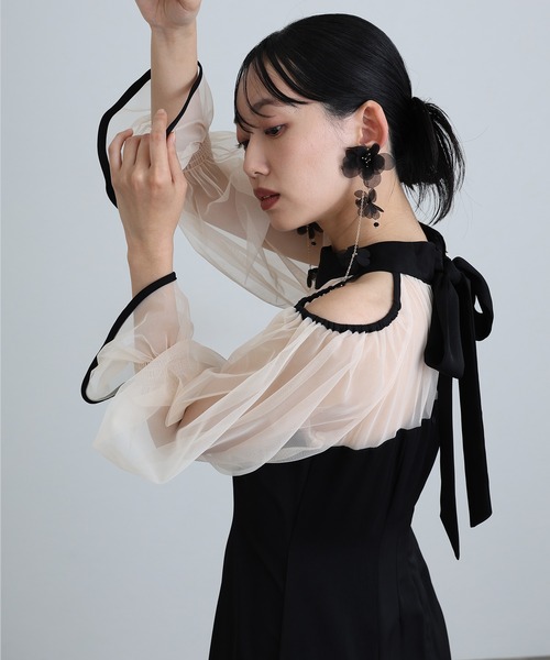 「atlo」 長袖ワンピース M オレンジ レディースの画像