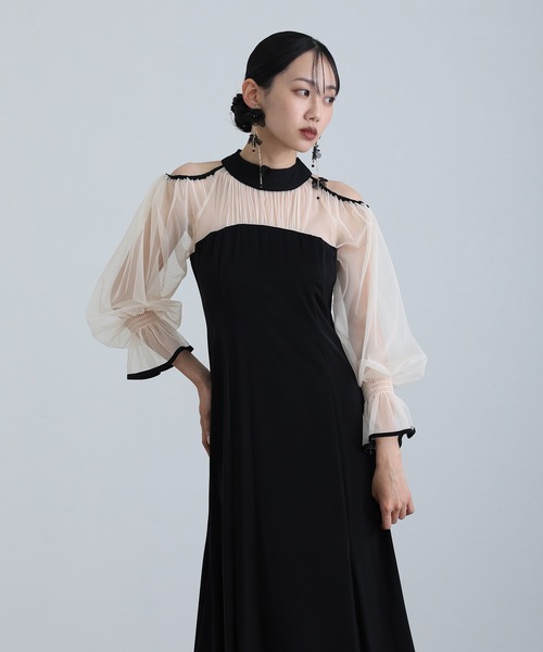 「atlo」 長袖ワンピース M オレンジ レディースの画像