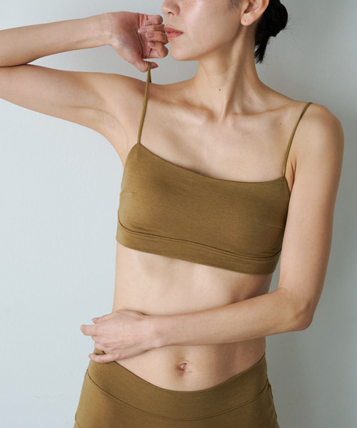 ブラジャー 「ACTIVE」Bamboo ストレッチブラ（ベージュA、オレンジ）の画像