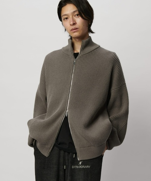 「Lui's」 ニットカーディガン 1 グレー メンズ