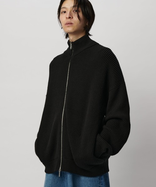 「Lui's」 ニットカーディガン 1 グレー メンズの画像