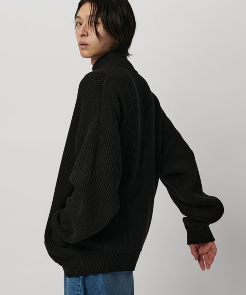 「Lui's」 ニットカーディガン 1 グレー メンズの画像