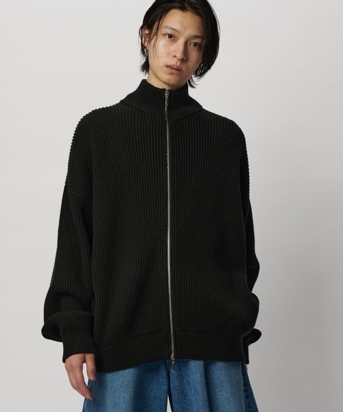 「Lui's」 ニットカーディガン 1 グレー メンズの画像