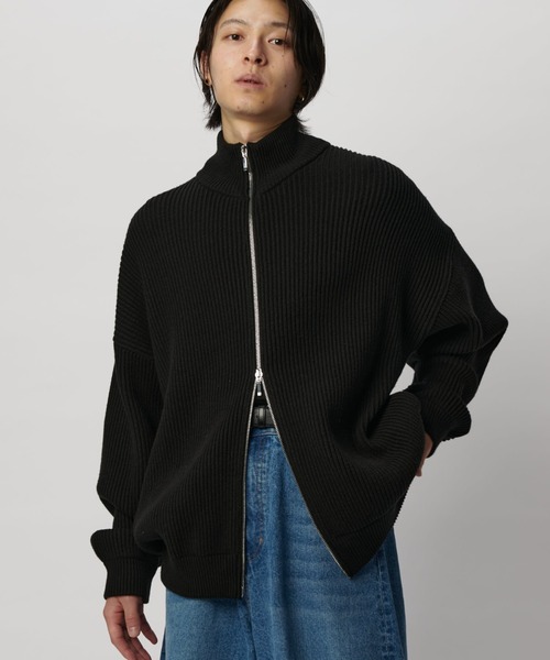 「Lui's」 ニットカーディガン 1 グレー メンズの画像