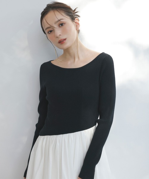 「anuans」 ドッキングワンピース MEDIUM ブラック レディースの画像