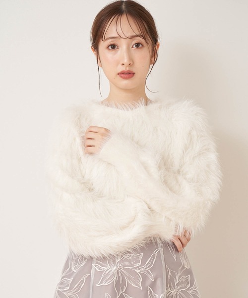 「NOELA」 長袖ニット フリー ベージュ レディース_画像4