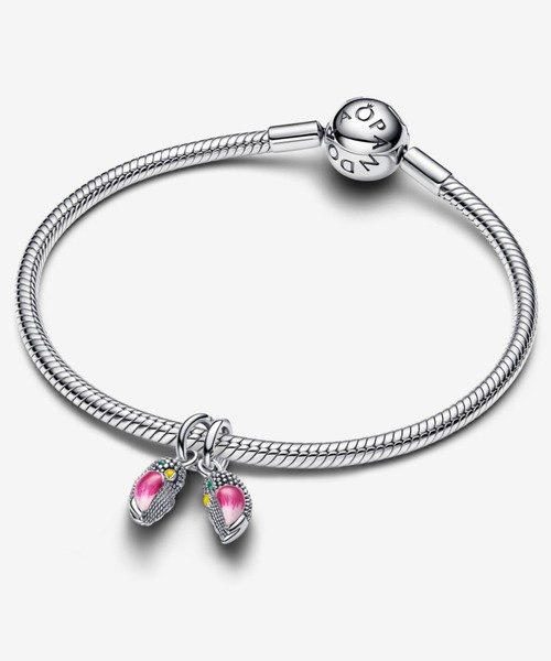 【新品未使用】パンドラ チャームバングル PANDORA（パンドラ） チャーム ラブ バード スプリッタブル バングル